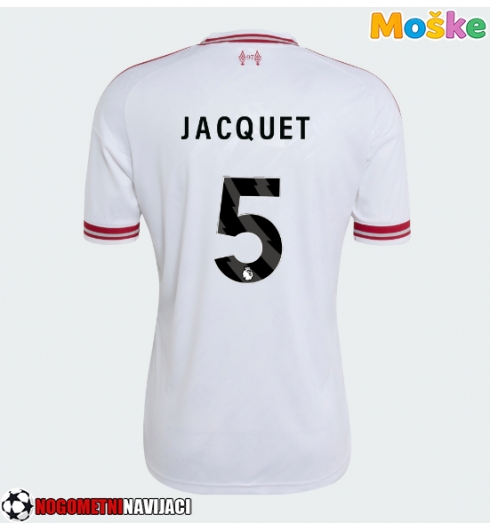 Moške Nogometnih dresov Liverpool Jeremy Jacquet #5 Gostujoči 2026-27 Kratki rokavi Moške Nogometnih dresov Liverpool Jeremy Jacquet #5 Gostujoči 2026-27 Kratki rokavi